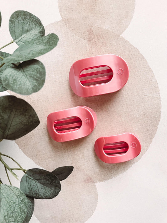 Coral Flat Hair Clip (Large)