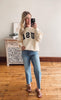 Cream USA Embroidered Sweatshirt