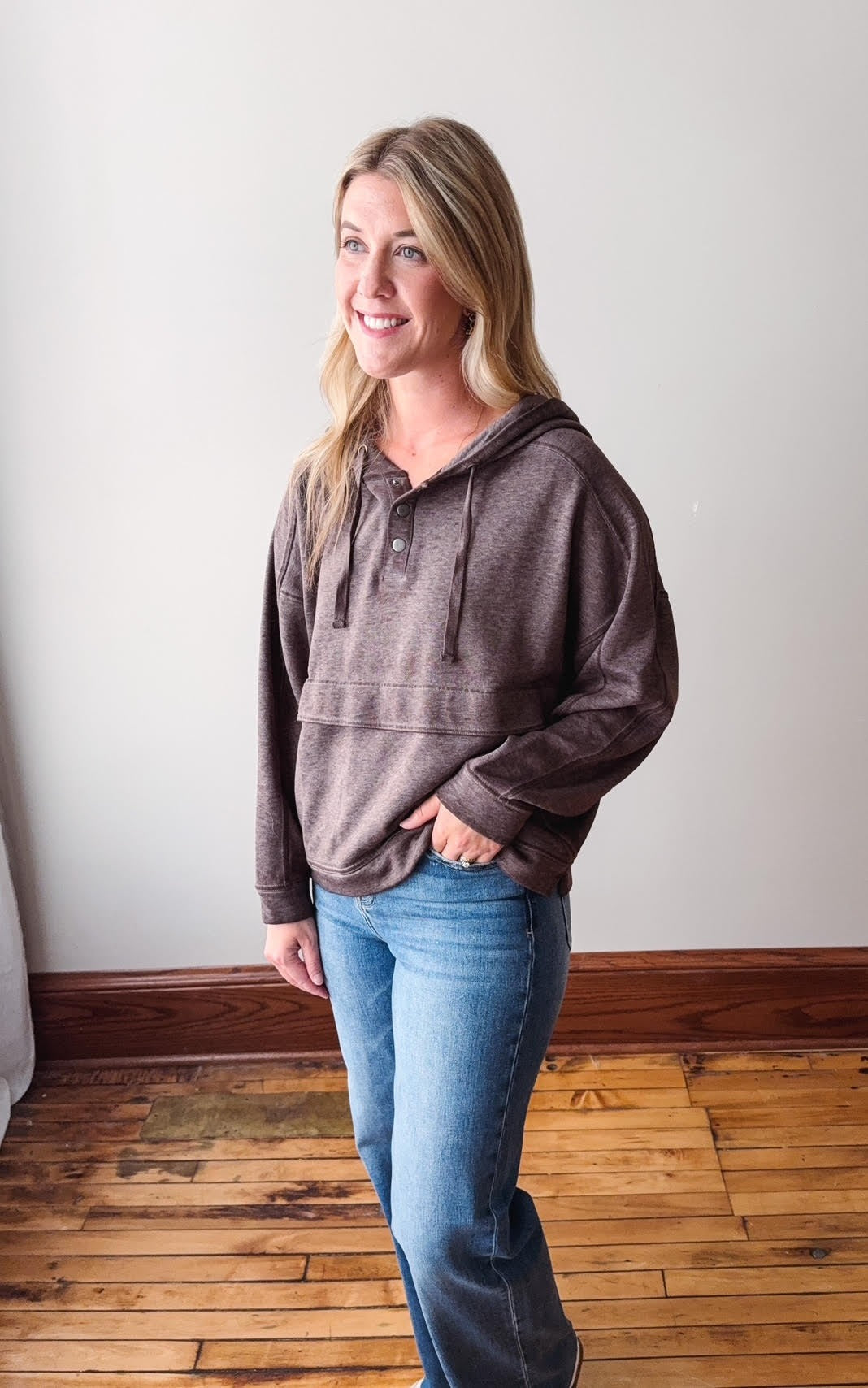 Drift Burnout Fleece Snap Hoodie