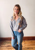 Dusty Blue Daisy Cardigan