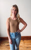 Emily Camel Ribbed Bodysuit
