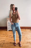 Emily Camel Ribbed Bodysuit