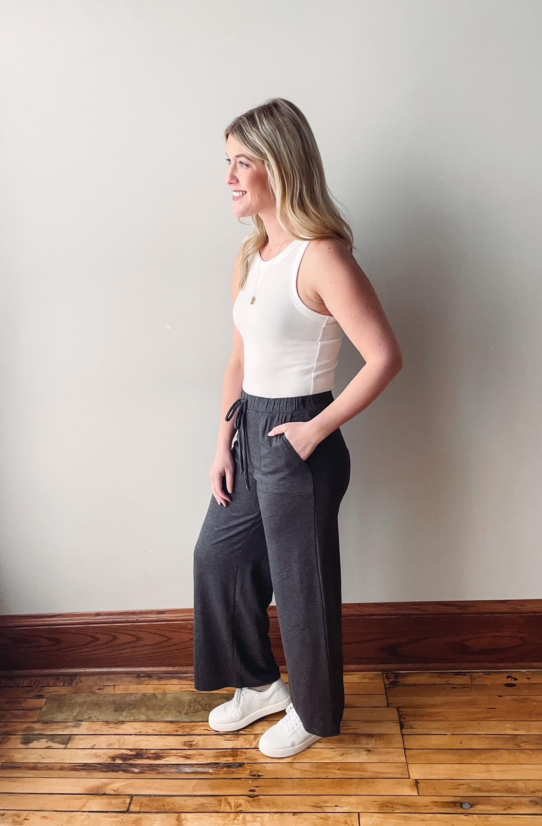 Charcoal Drawstring Lounge Pants