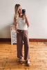 Light Brown Drawstring Lounge Pants