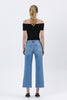 Monica High Rise Crop Slim Wide Jeans