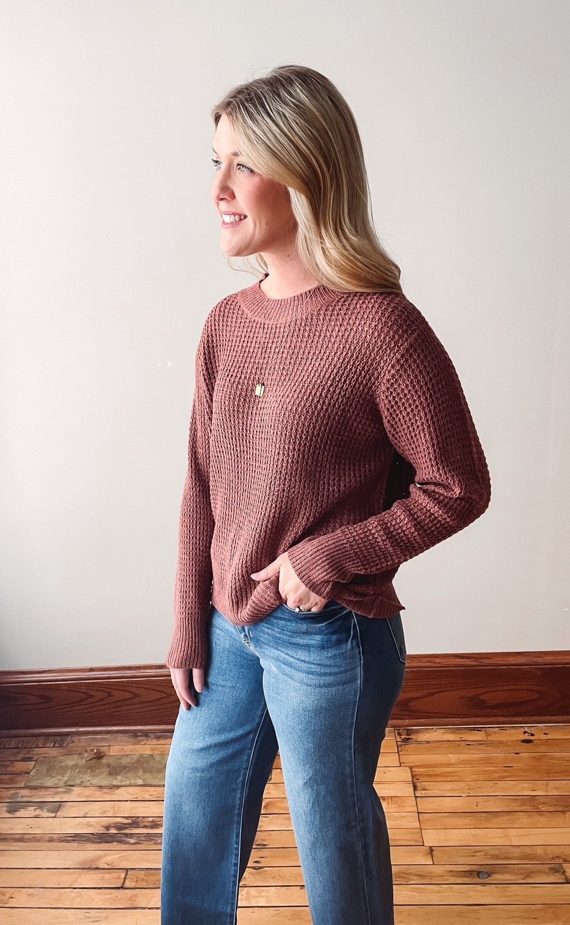 Adobe Waffle Knit Sweater