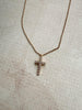 Gloria Rhinestone Cross Necklace