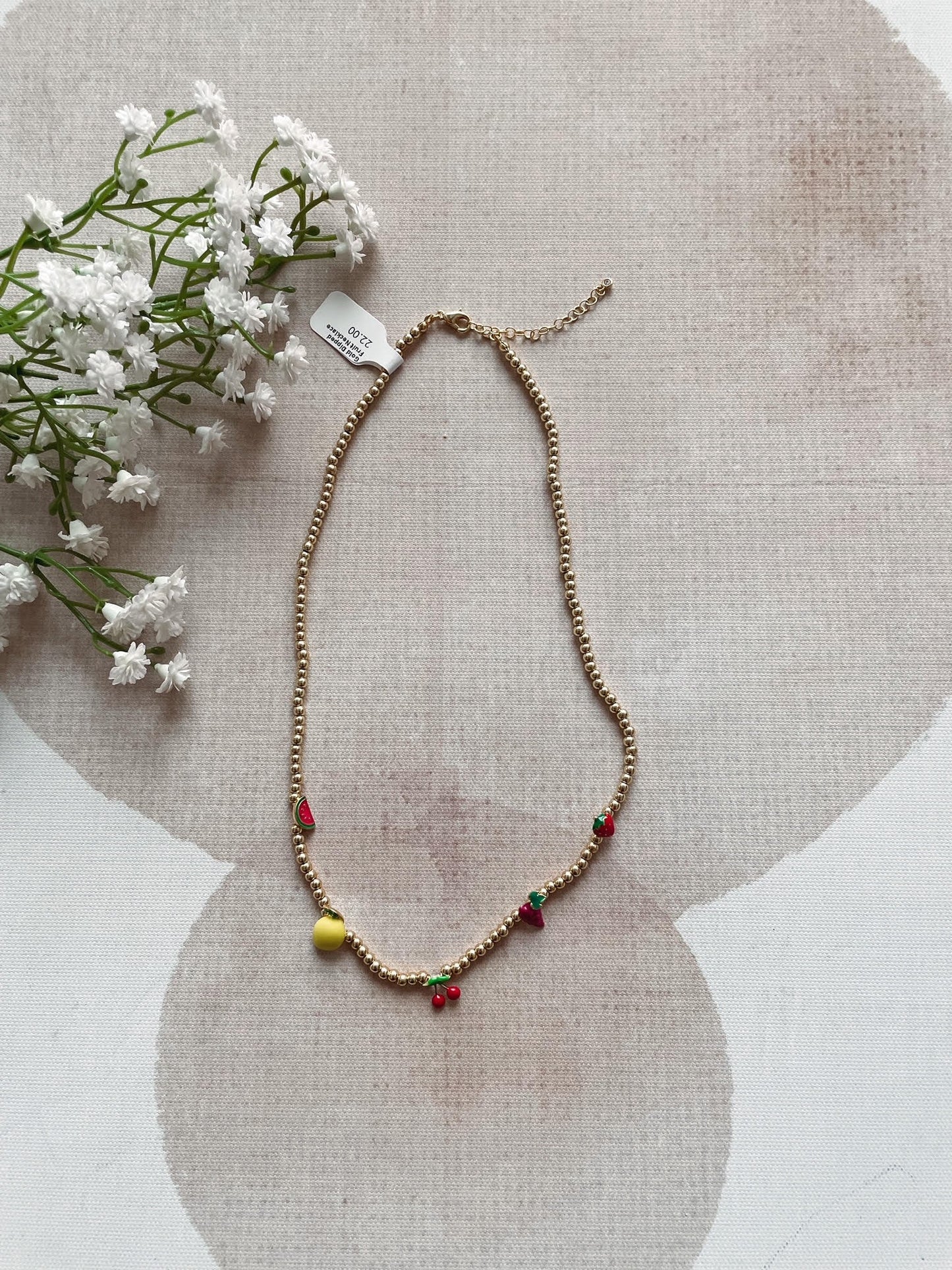 Gold Dipped Fruit Necklace