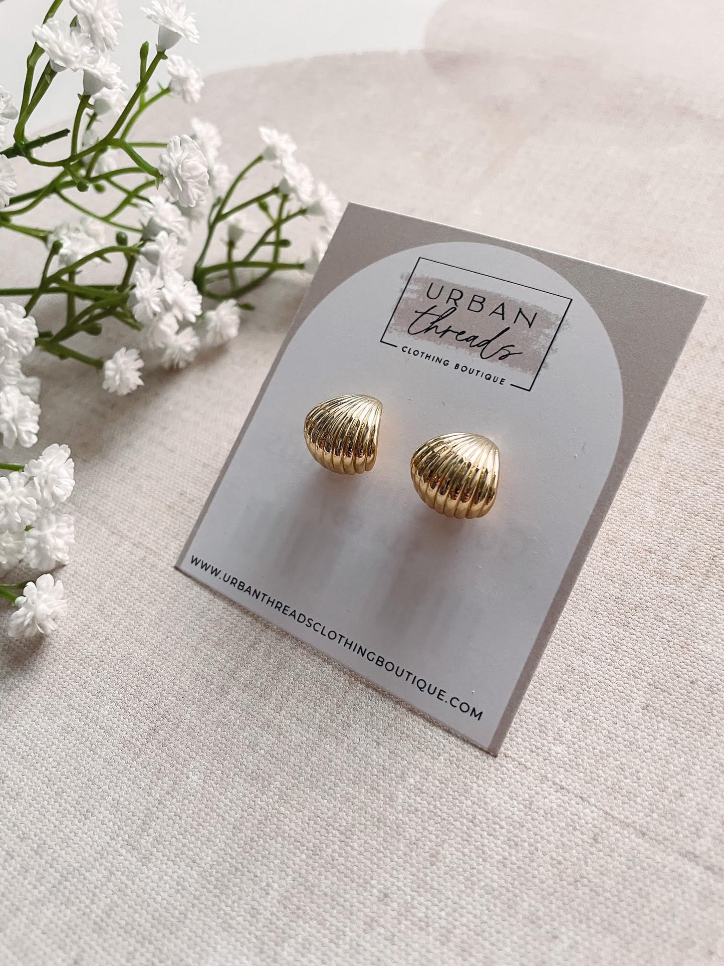 Gold Shell Studs