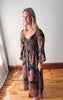 Gracie Black Floral Midi Dress