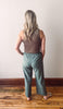 Green Drawstring Wide Leg Pants