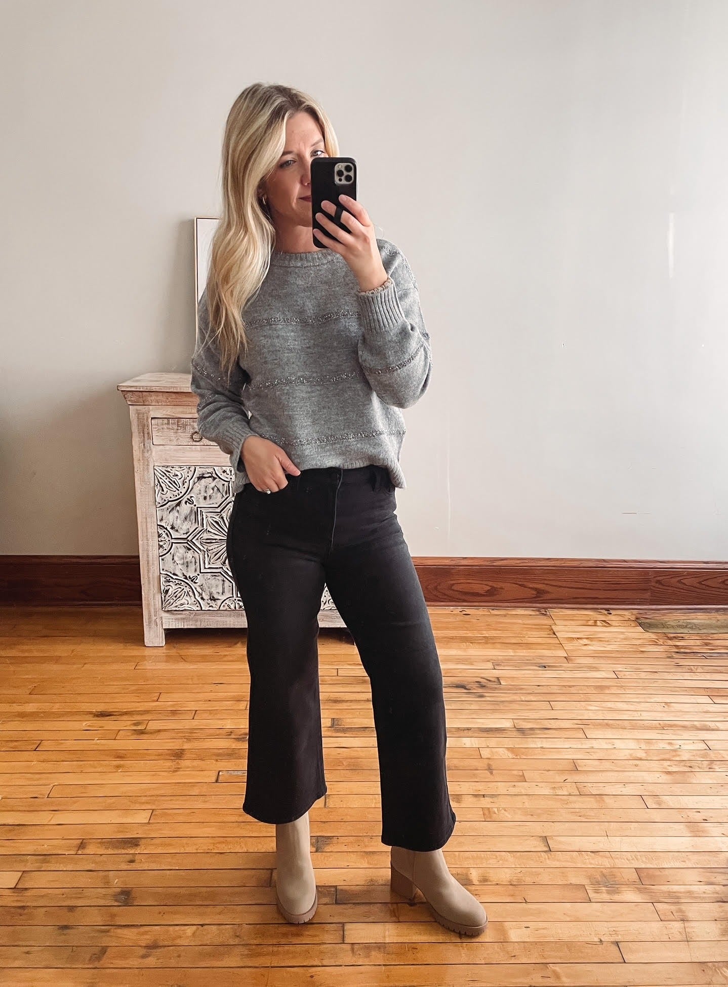 High Rise Black Wide Leg Jeans
