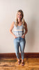High Rise Cuffed Skinny Jeans