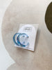 Blue Iridescent Wide Round Hoop Earrings