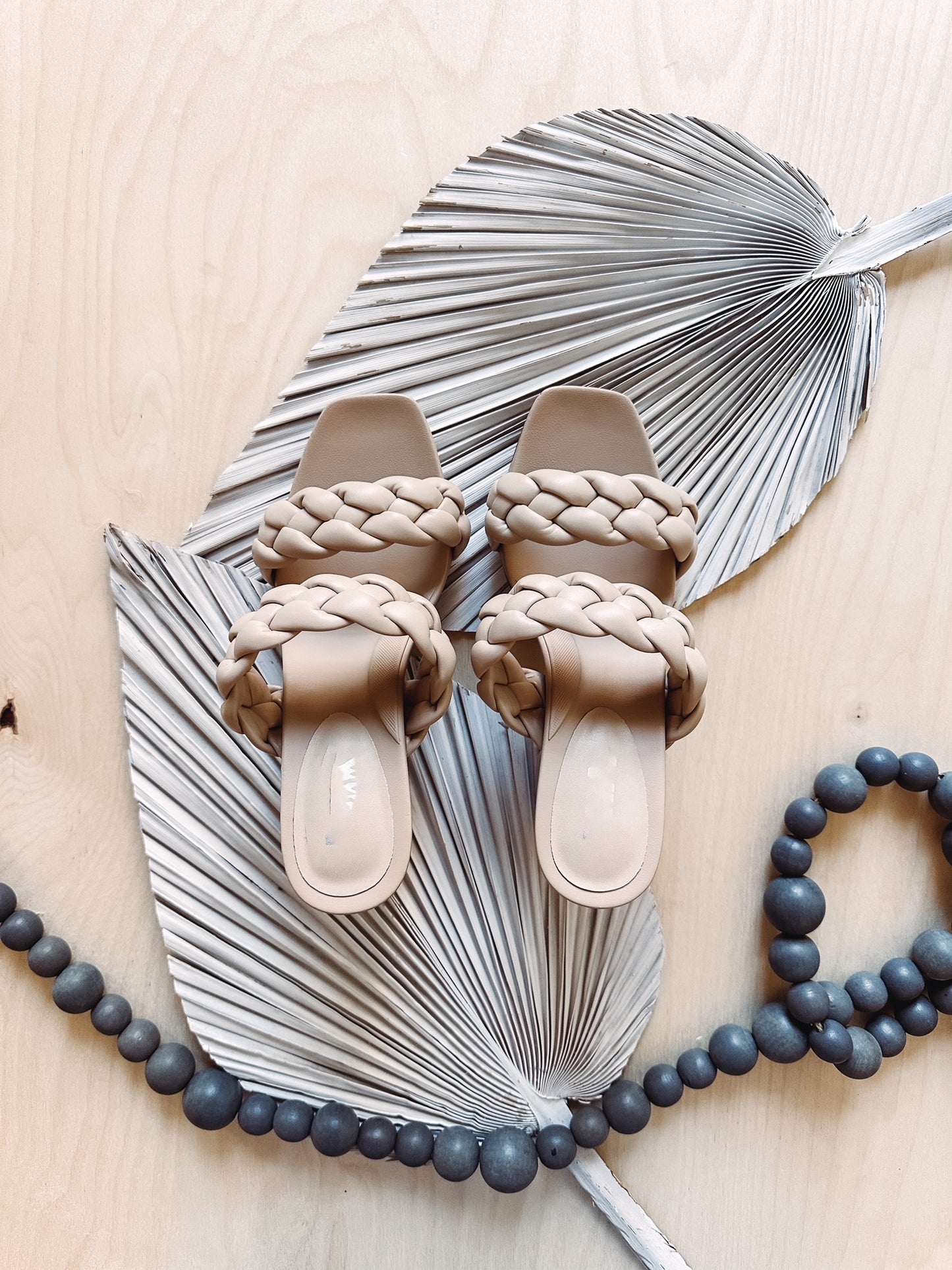 Morgan Beige Braided Heels