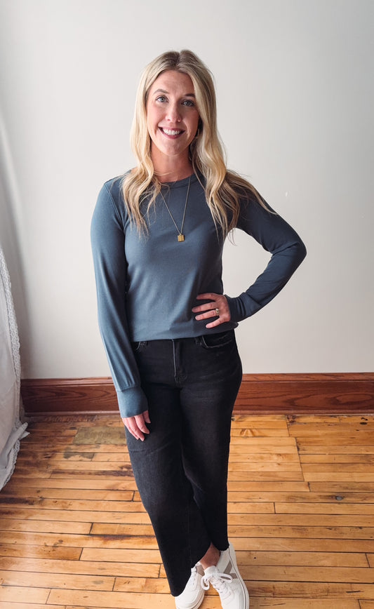 Jessica Dark Spruce Long Sleeve