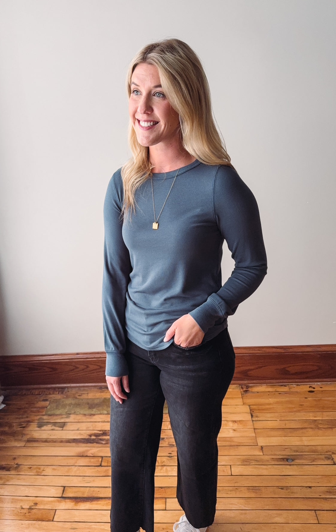 Jessica Dark Spruce Long Sleeve