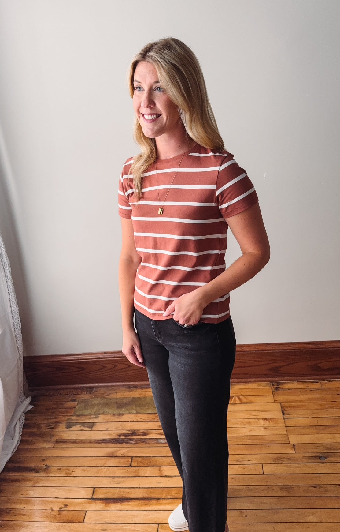 Asher Tee - Brown White