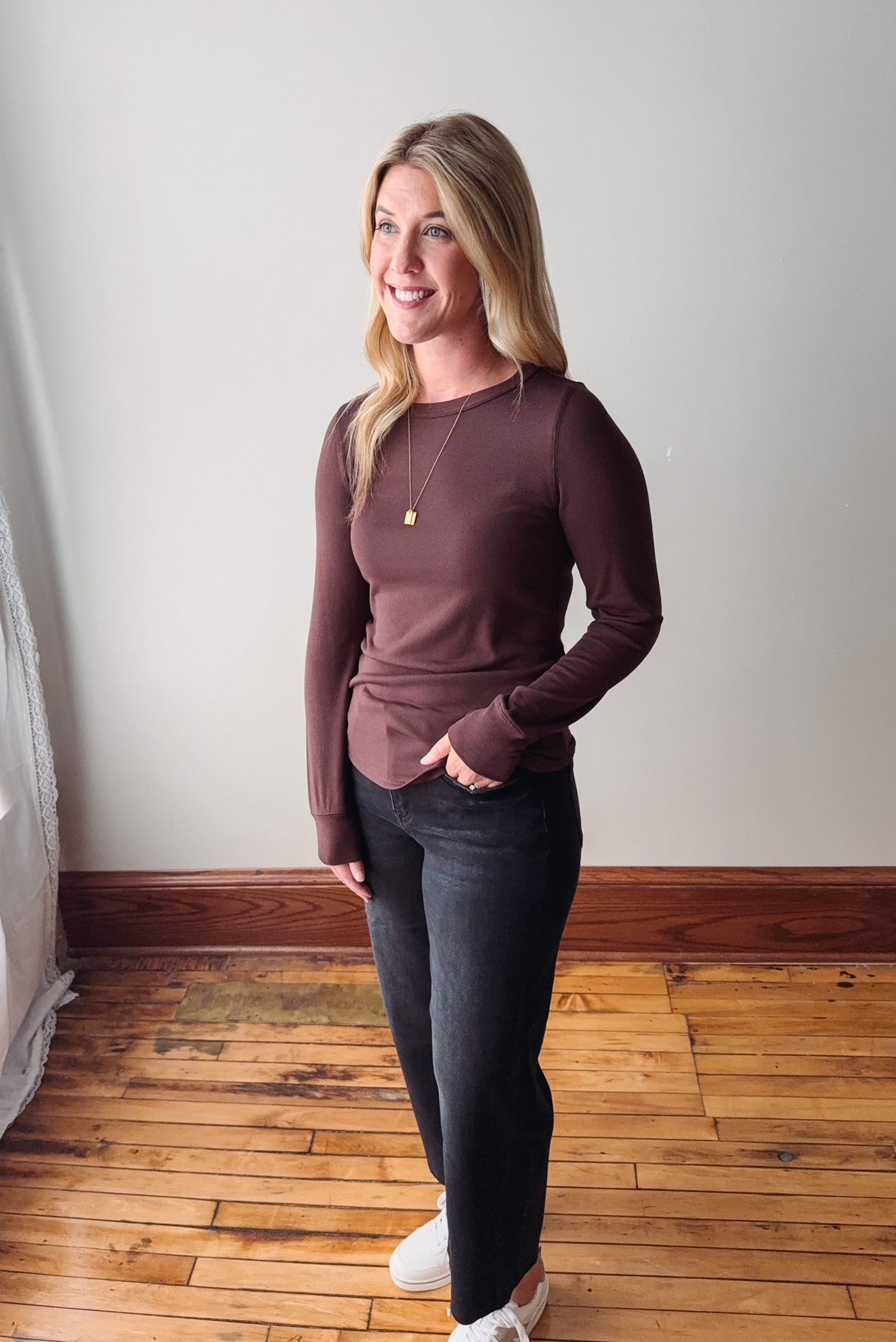 Jessica Coffee Bean Long Sleeve