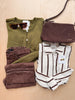 Oversized Striped Button Up - Brown