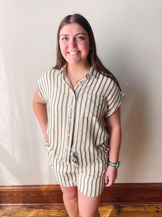 Jane Cream + Olive Shirt