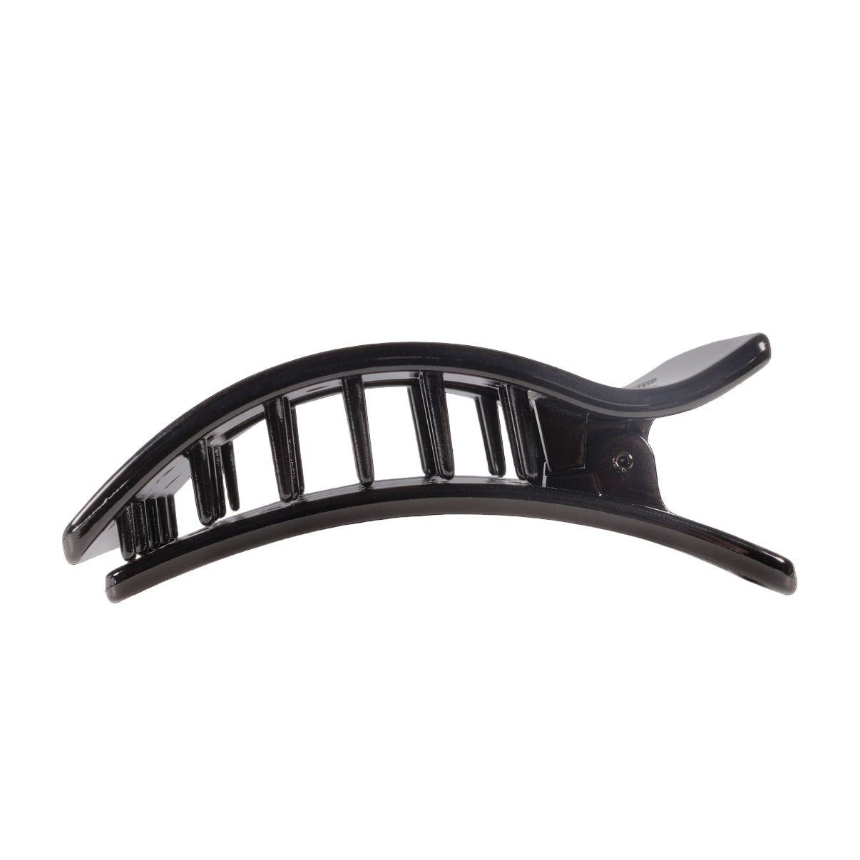 Black hair clip on a white background
