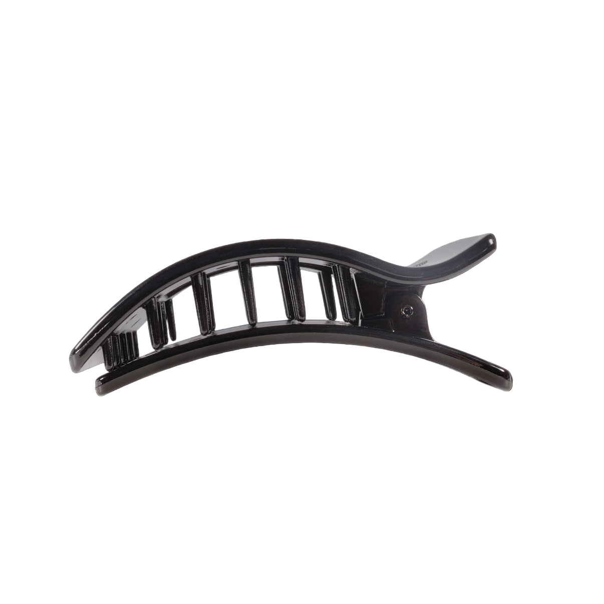 Black hair clip on a white background