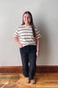 Katelin Ivory Rose Striped Tee