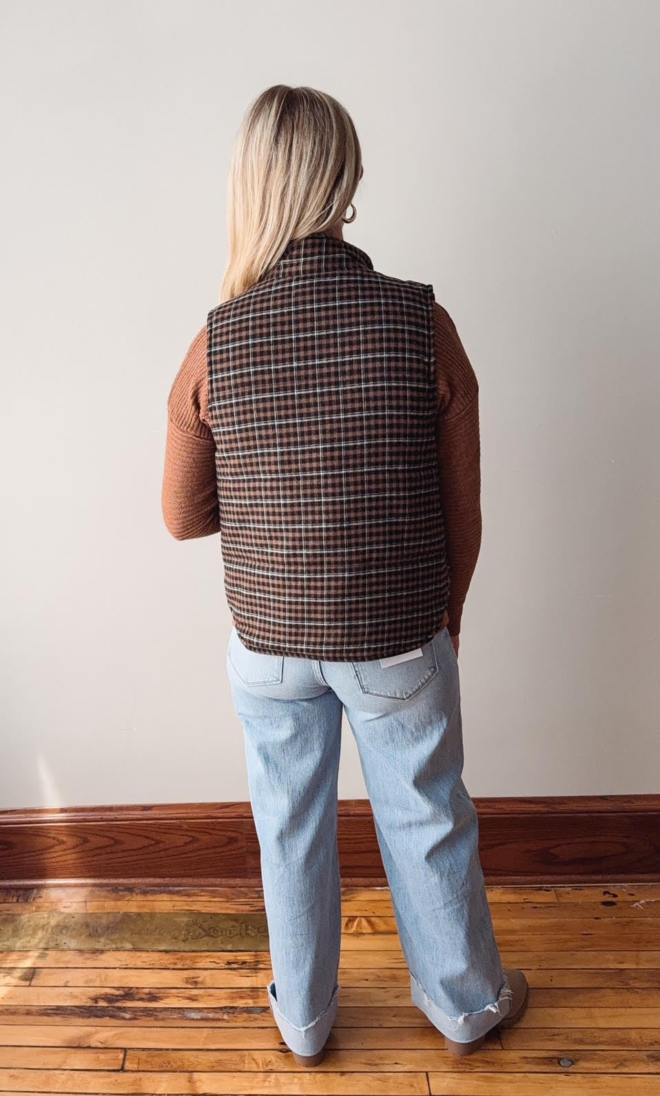 Khloe Taupe Puffer Vest