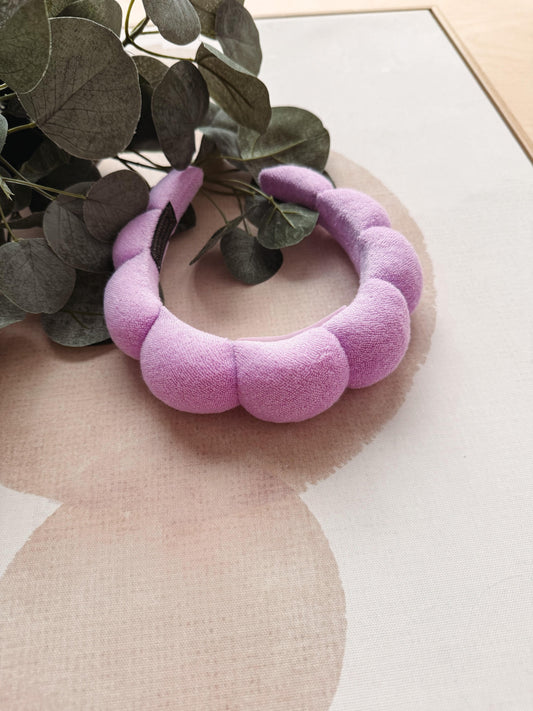 Lavender Terry Cloth Spa Headband
