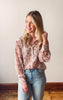 Layla Pink Floral Button Up