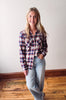 Lula Shirt - Navy Red Plaid