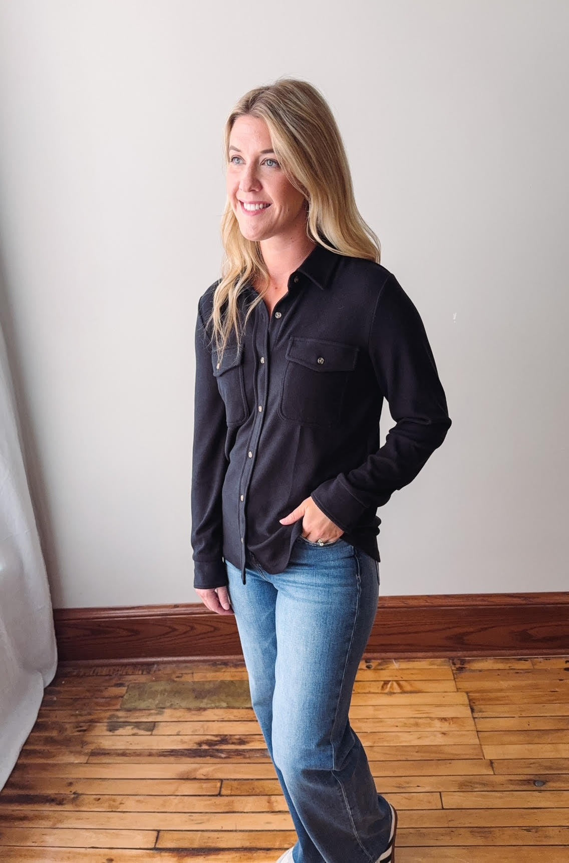 Luma Black Shacket