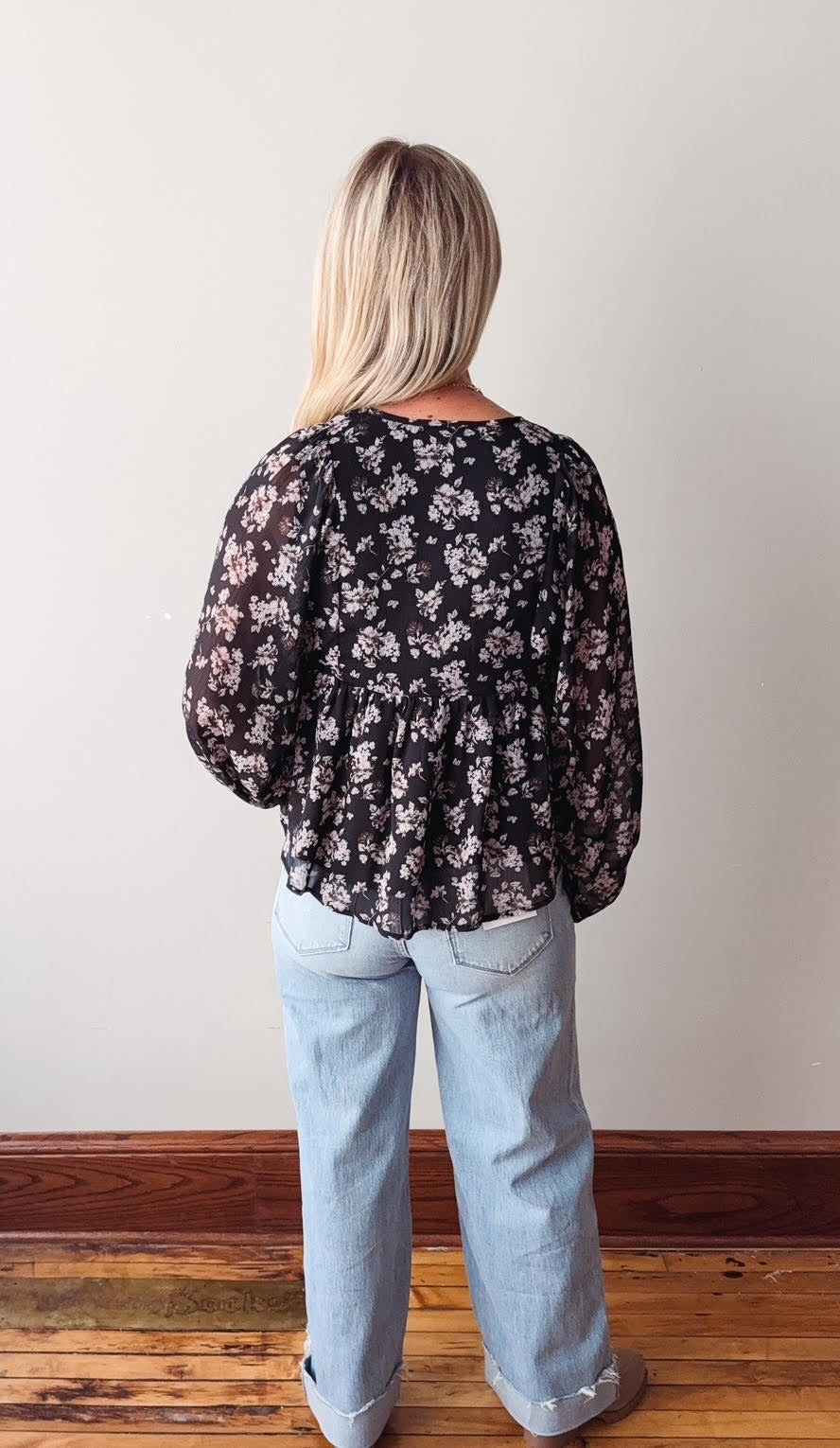 Maisie Black Floral Blouse