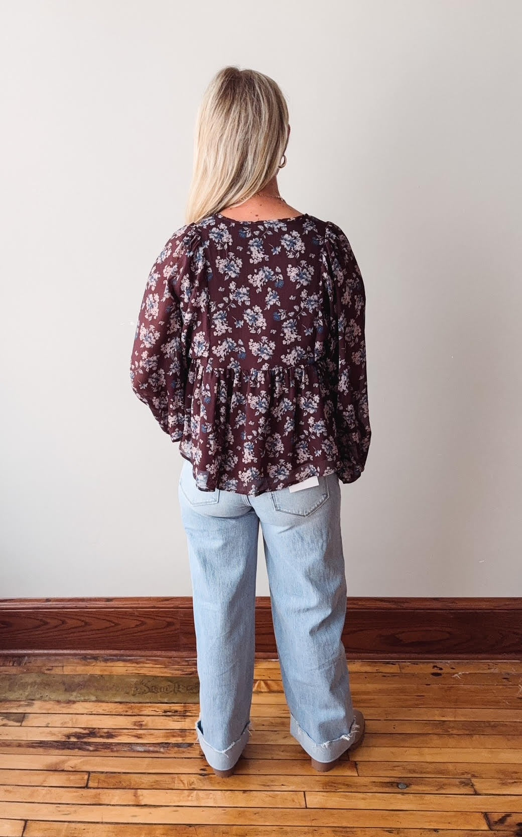 Maisie Plum Floral Blouse