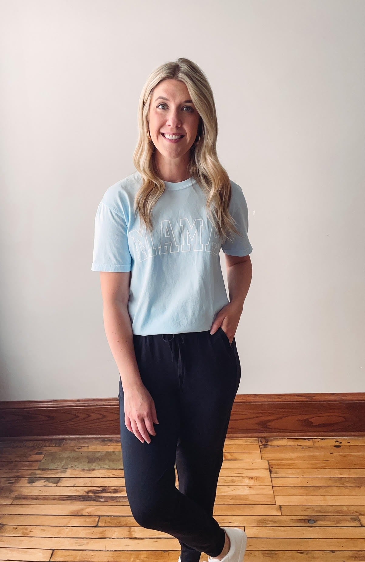 Mama Chambray Graphic Tee