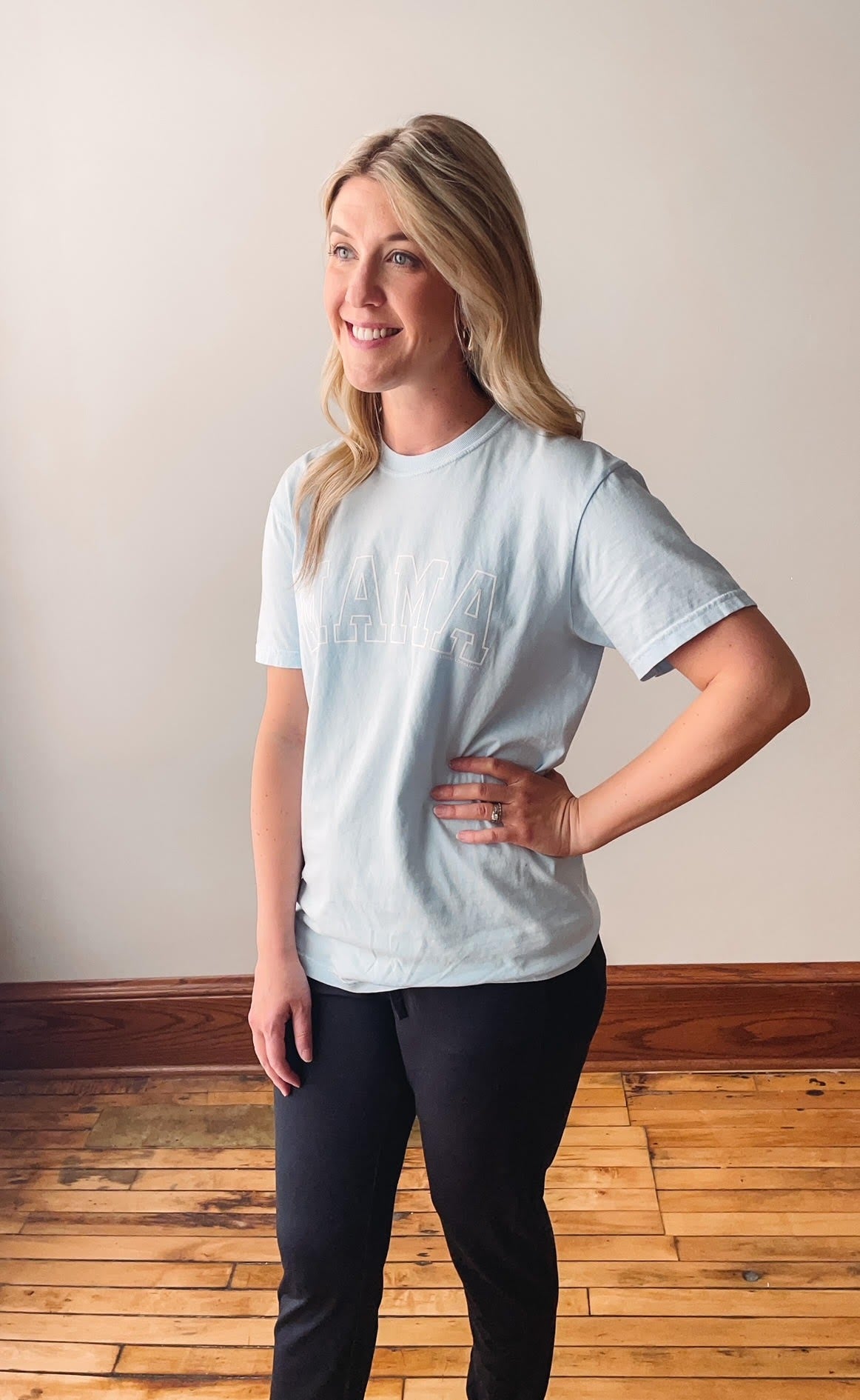 Mama Chambray Graphic Tee
