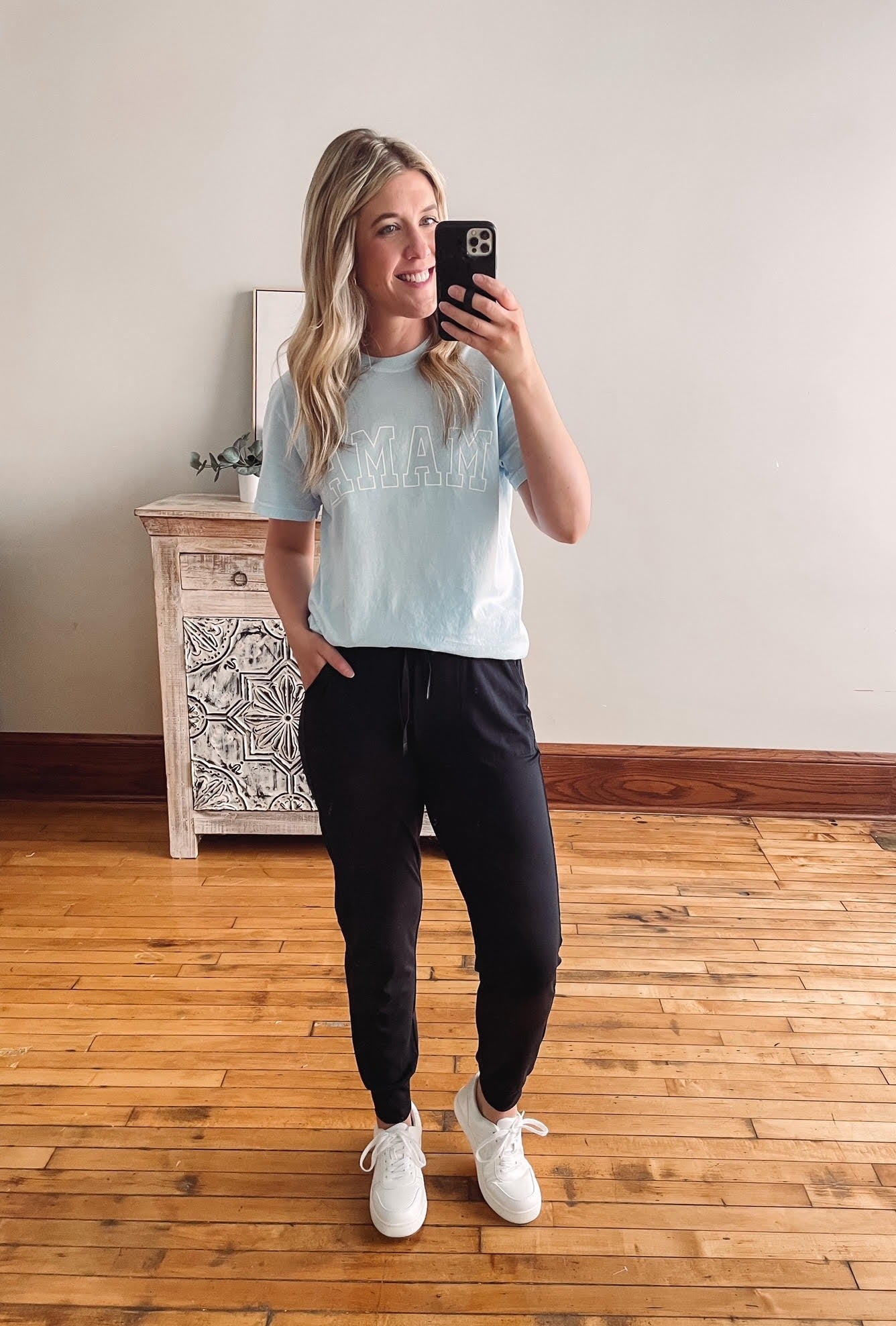 Mama Chambray Graphic Tee