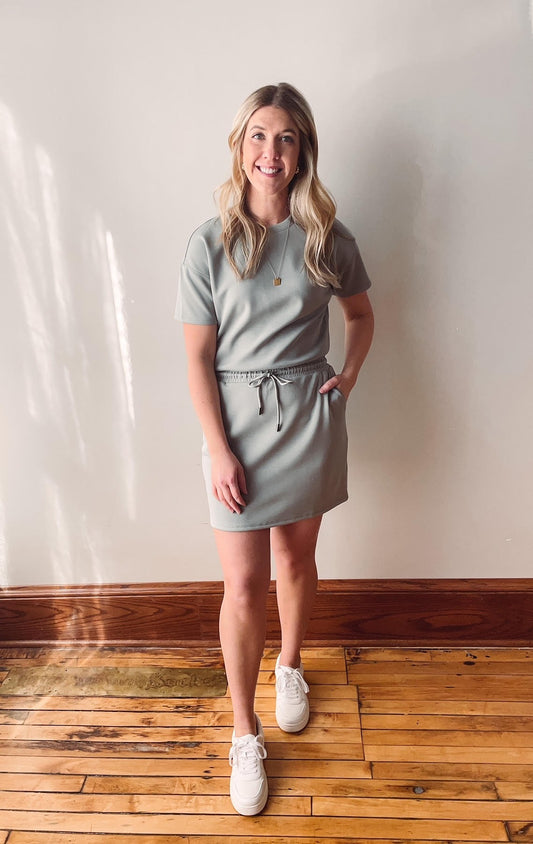 Millie Dress - Dusty Jade