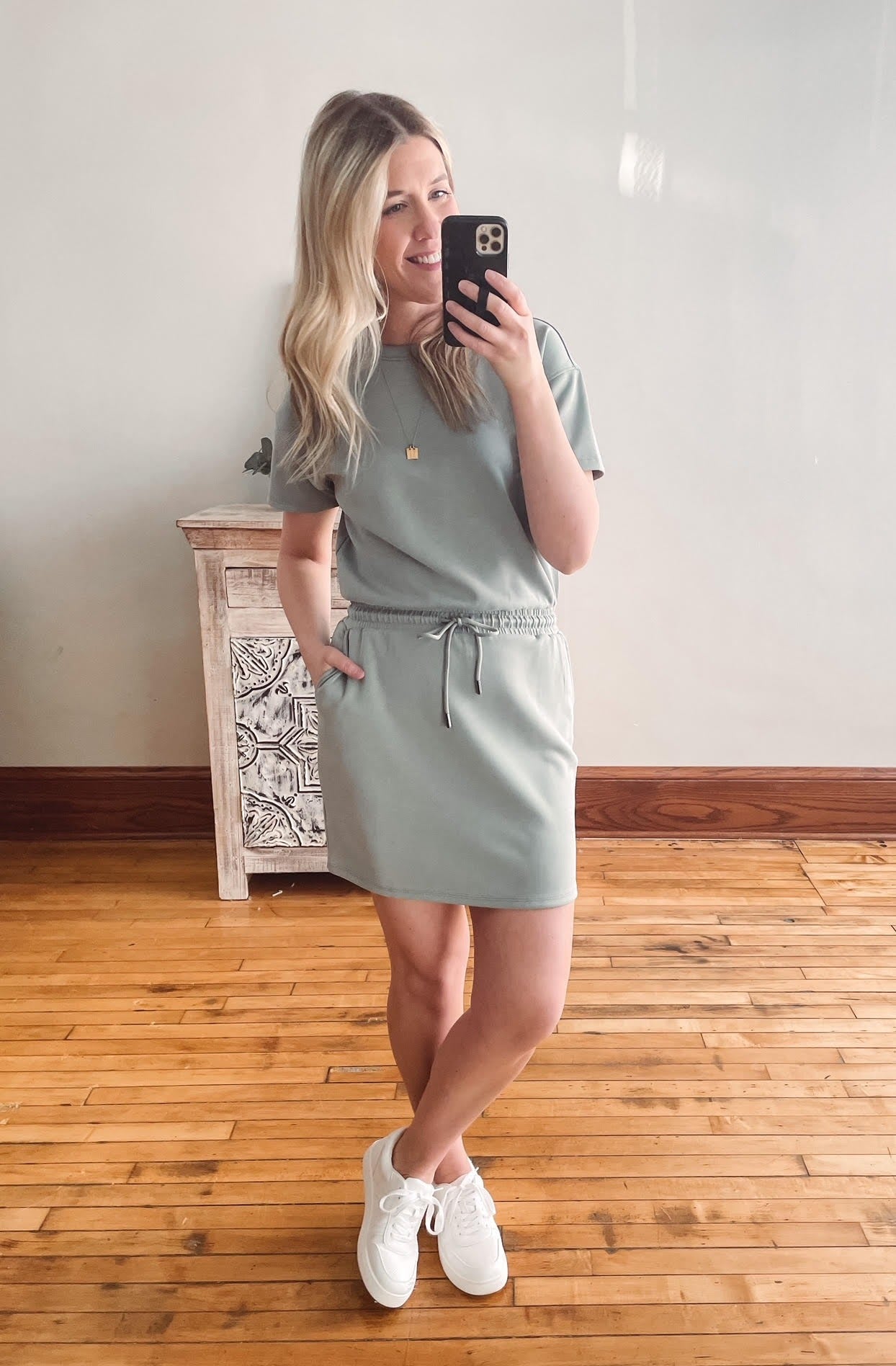 Millie Dress - Dusty Jade