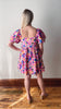 Multi Color Short Balloon Sleeve Dress