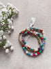 Multi Colored Metallic Beaded Bracelet Set