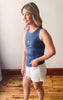 Navy Ribbed Tank Top