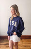 Navy USA Embroidered Sweatshirt