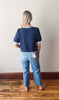 Navy + Cream Bow Sweater