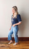 Monica High Rise Crop Slim Wide Jeans