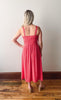 Nina Milkmaid Red Midi Dress