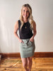 Olive Tie Skirt