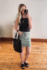 Olive Tie Skirt