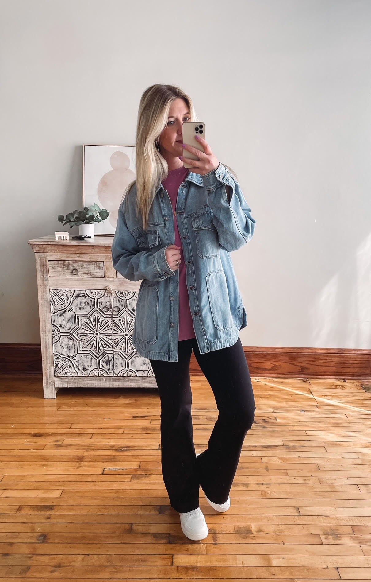 Oversized Denim Utility Jacket